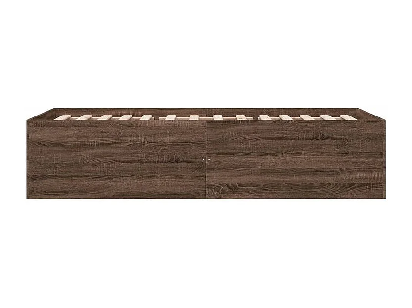 Cadre de lit chêne marron 100x200 bois d'ingénierie