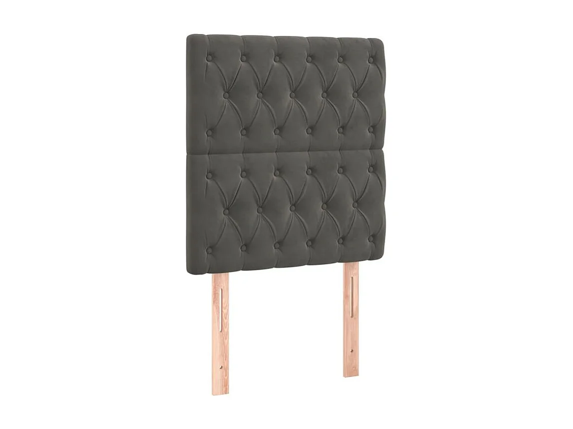 Sommier à lattes de lit et matelas et LED Gris foncé 80x200