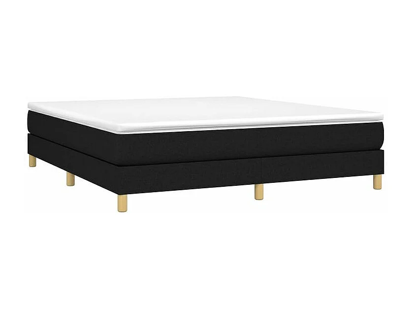 Sommier à lattes de lit avec matelas Noir 180x200 Tissu