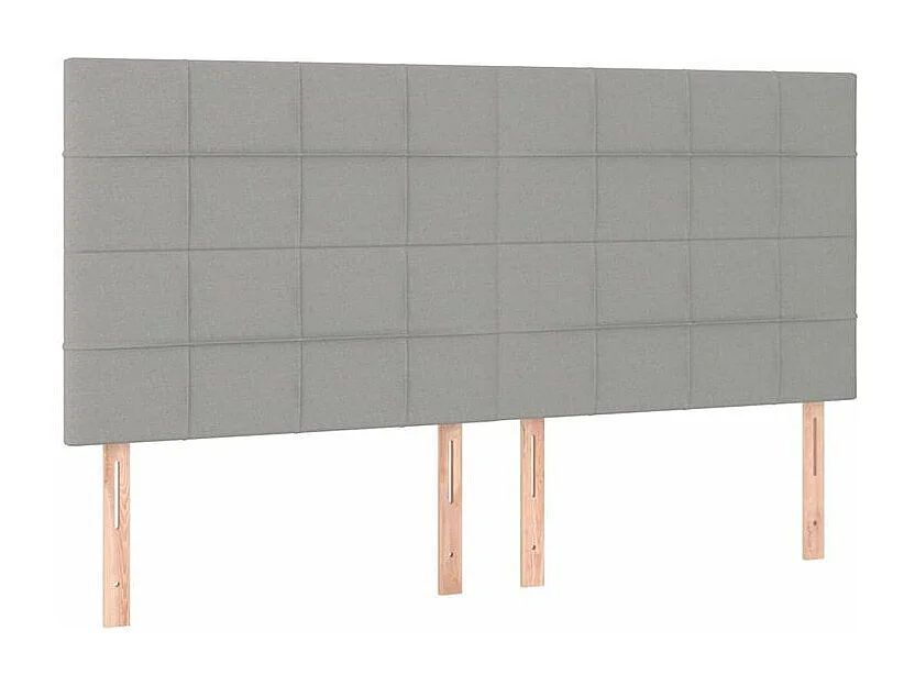 Sommier à lattes de lit et matelas et LED Gris clair 160x200