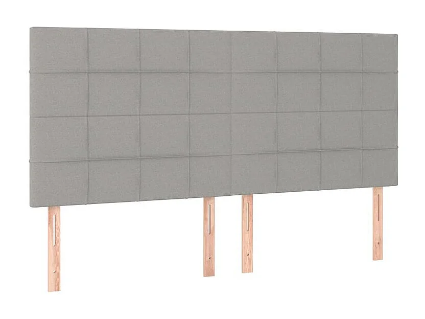 Sommier à lattes de lit et matelas et LED Gris clair 160x200