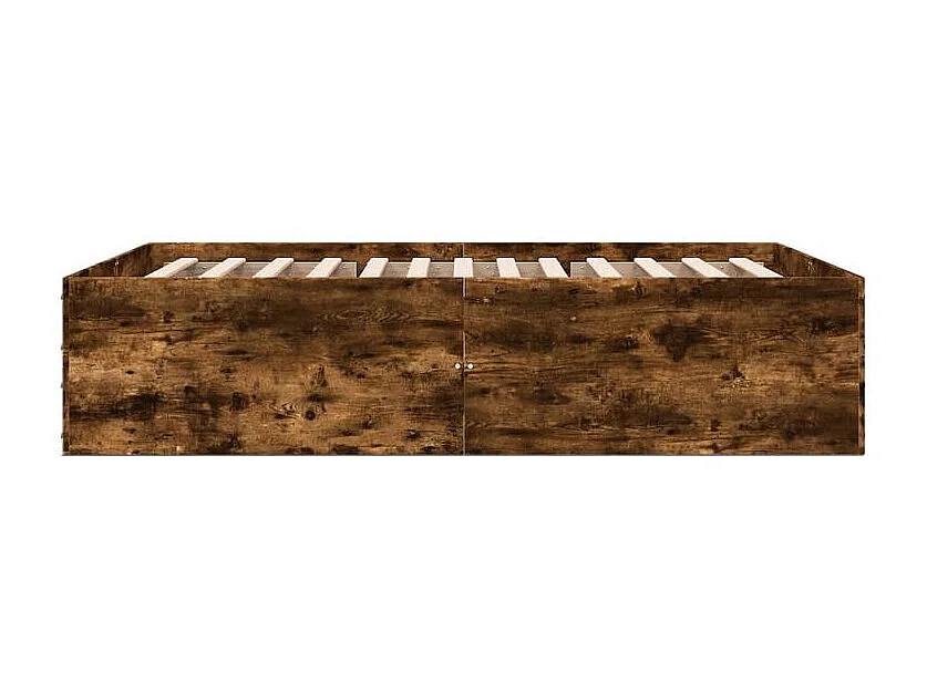Cadre de lit chêne fumé 120x200 bois d'ingénierie