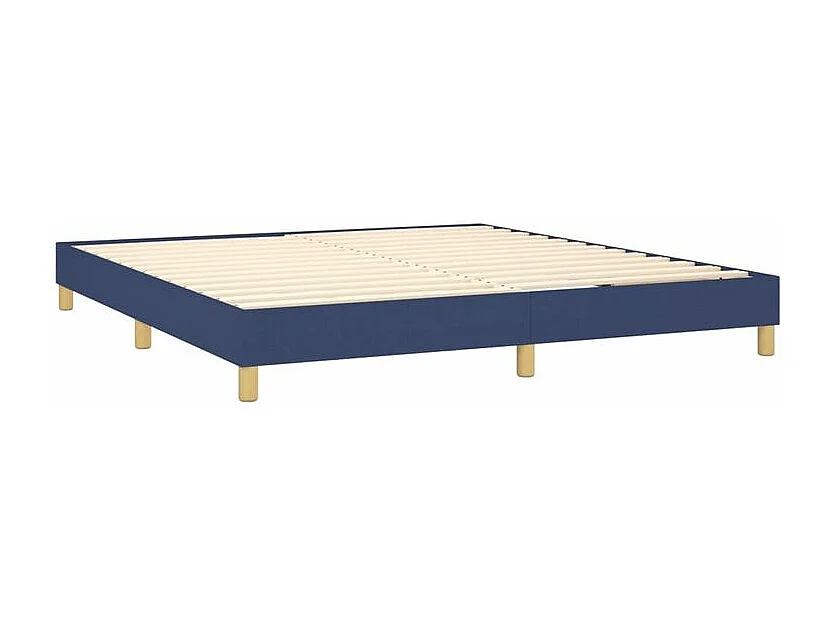 Sommier à lattes de lit avec matelas Bleu 160x200 Tissu