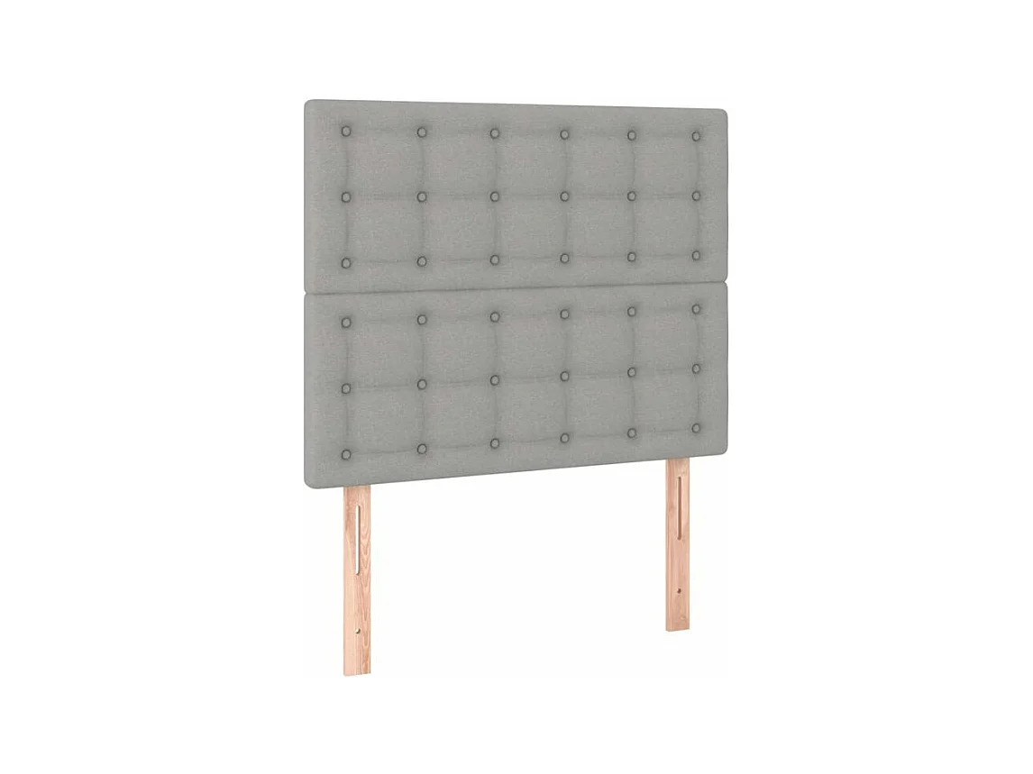 Sommier à lattes de lit avec matelas et LED Gris clair 80x200