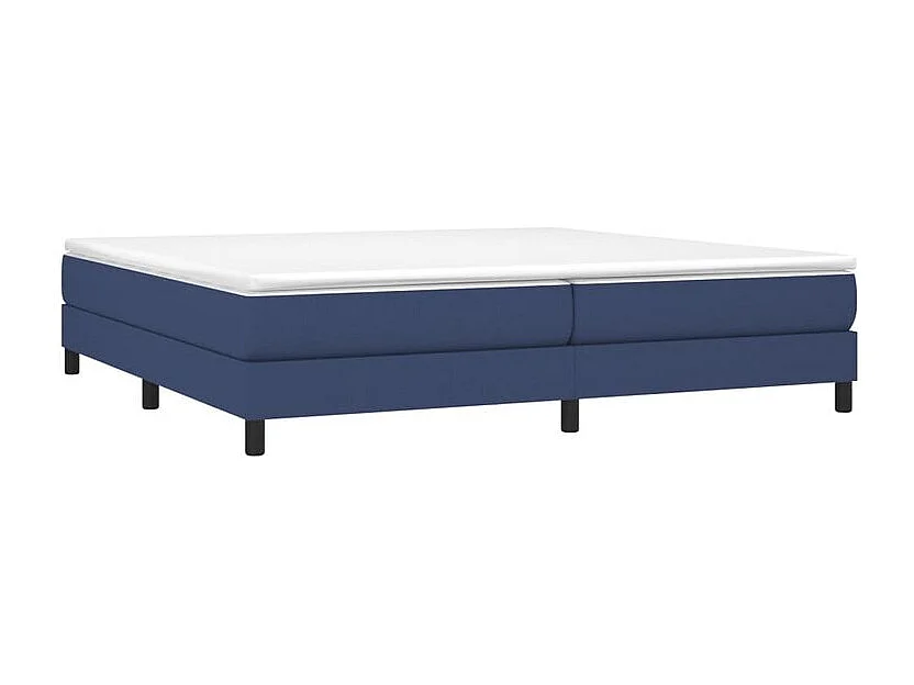 Sommier à lattes de lit avec matelas Bleu 200x200 Tissu
