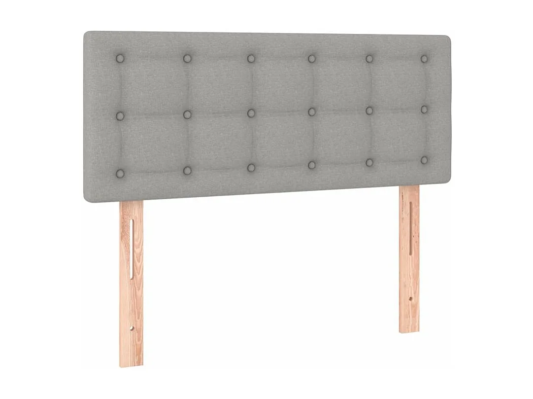 Sommier à lattes de lit avec matelas et LED Gris clair 80x200