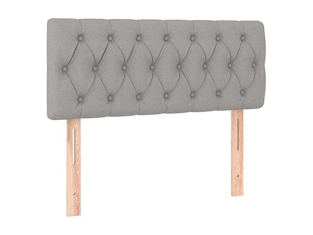 Sommier à lattes de lit matelas LED Gris clair 100x200 Tissu