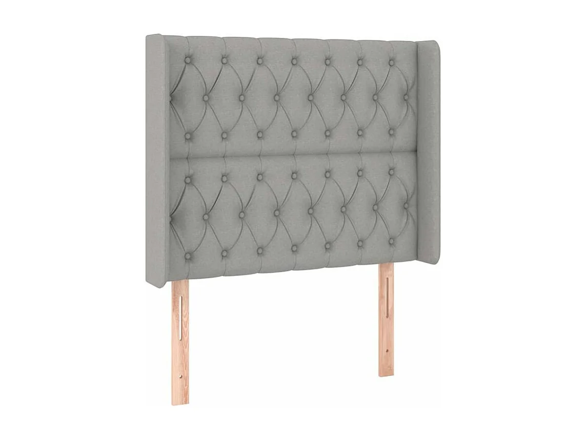 Sommier à lattes de lit matelas LED Gris clair 90x190 Tissu