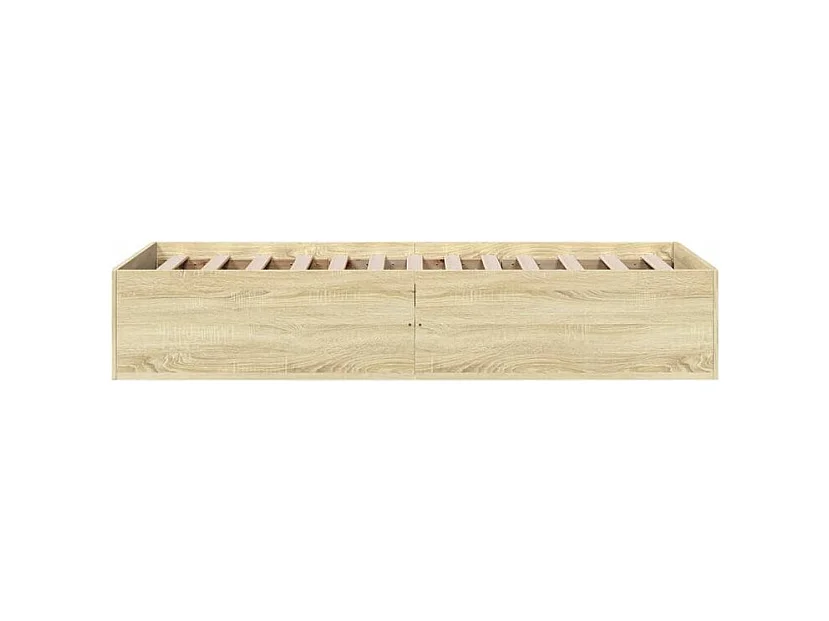 Cadre de lit chêne sonoma 100x200 bois d'ingénierie