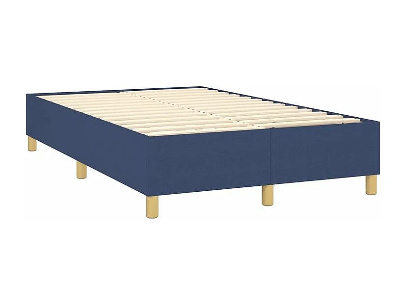 Sommier à lattes de lit avec matelas Bleu 120x200 Tissu