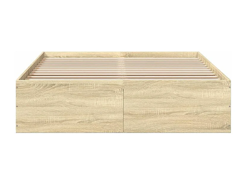 Cadre de lit chêne sonoma 140x200 bois d'ingénierie