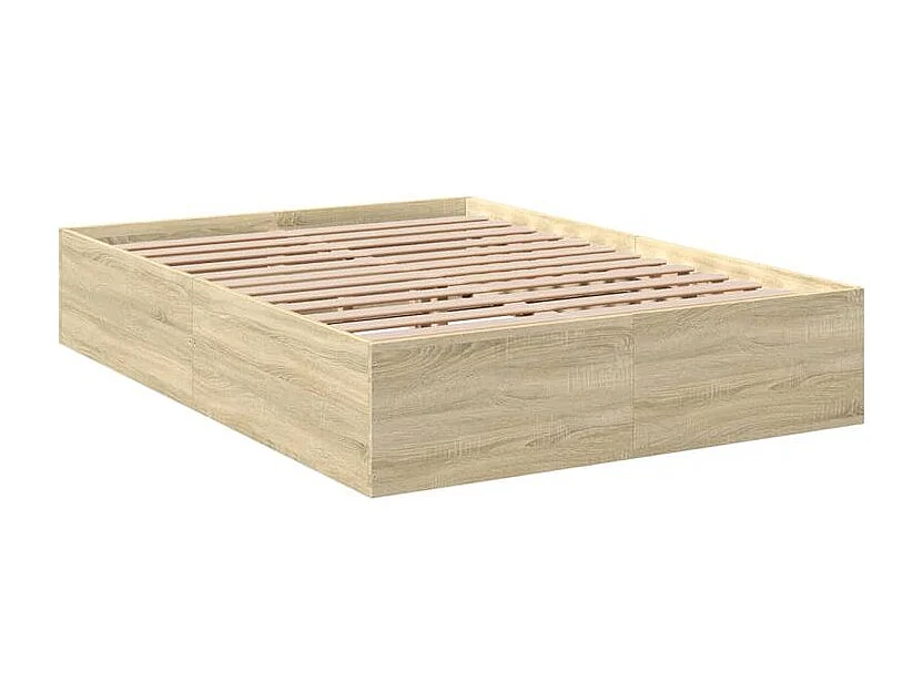 Cadre de lit chêne sonoma 140x200 bois d'ingénierie