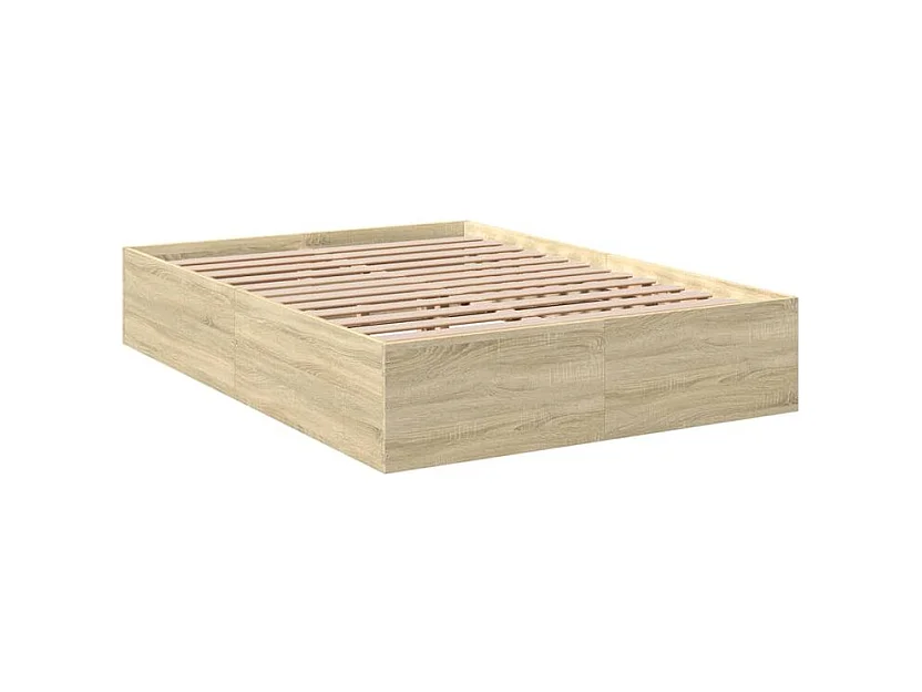 Bedframe bewerkt hout sonoma eikenkleurig 140x200 cm