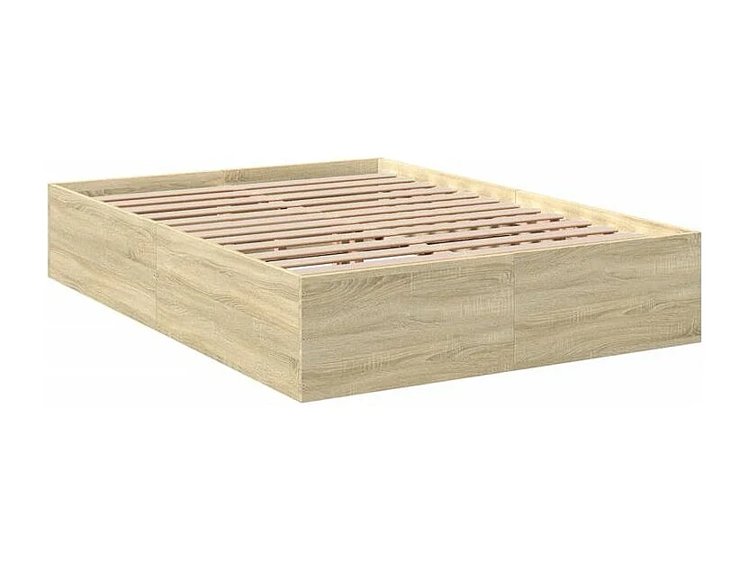 Cadre de lit chêne sonoma 140x200 bois d'ingénierie