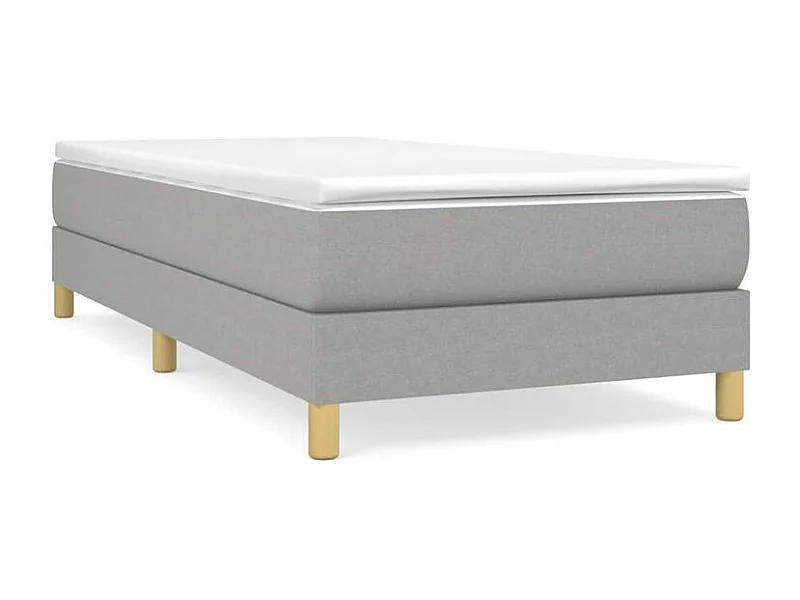 Sommier à lattes de lit avec matelas Gris clair 80x200 Tissu