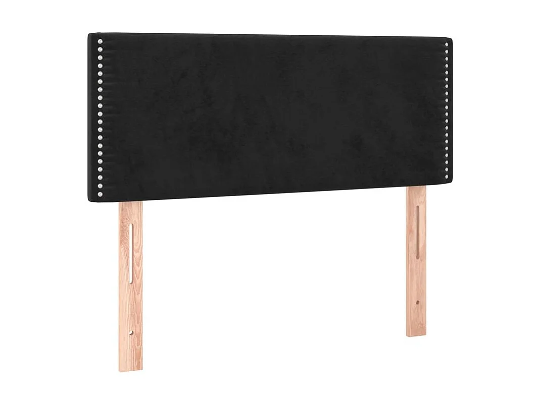 Sommier à lattes de lit avec matelas Noir 90x200 Velours