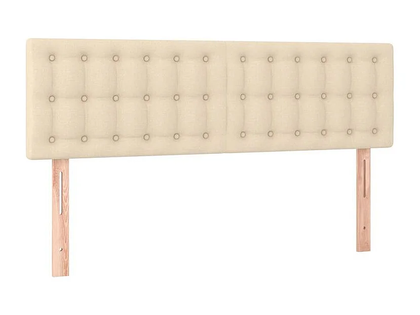 Sommier à lattes de lit avec matelas Crème 140x190 Tissu