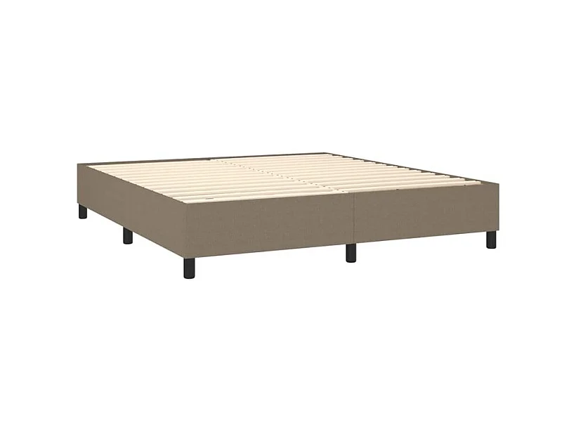 Sommier à lattes de lit avec matelas Taupe 180x200 Tissu