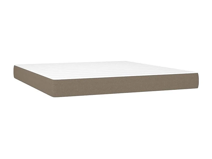 Sommier à lattes de lit avec matelas Taupe 180x200 Tissu