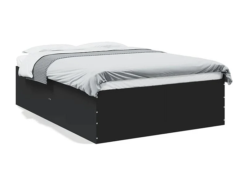 Cadre de lit noir 120x190 bois d'ingénierie