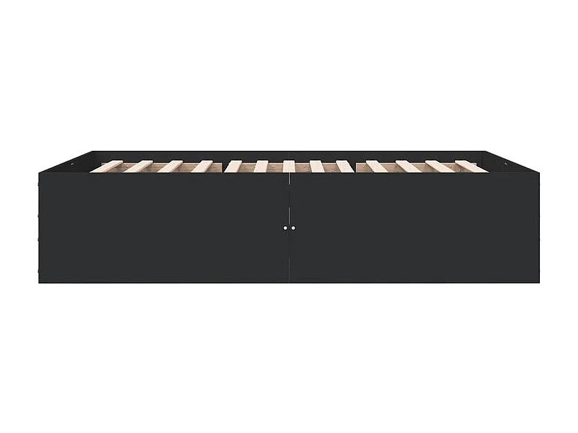 Cadre de lit noir 120x190 bois d'ingénierie