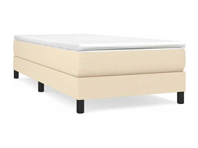 Sommier à lattes de lit avec matelas Crème 80x200 Tissu