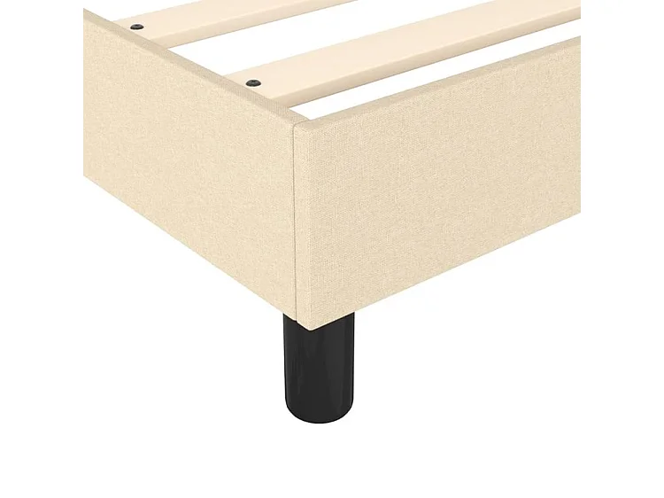 Sommier à lattes de lit avec matelas Crème 80x200 Tissu