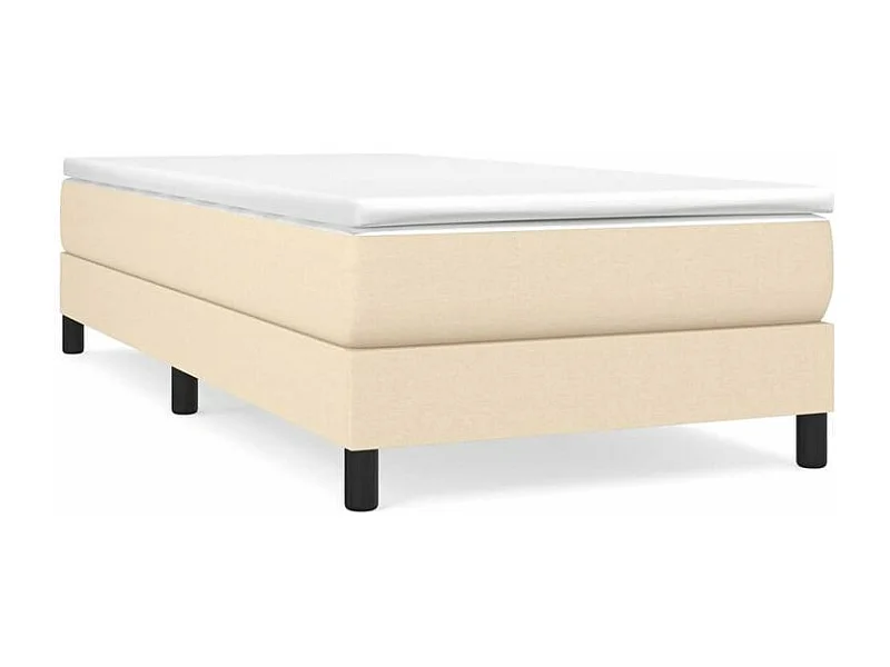 Sommier à lattes de lit avec matelas Crème 80x200 Tissu