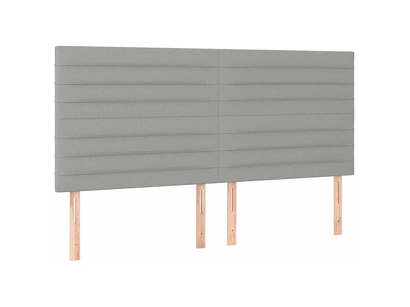 Sommier à lattes de lit avec matelas Gris clair 180x200 Tissu