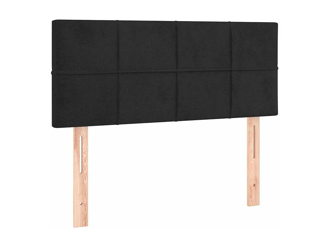 Sommier à lattes de lit avec matelas Noir 100x200 Velours