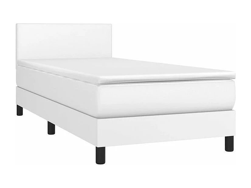 Sommier à lattes de lit avec matelas et LED Blanc 80x200