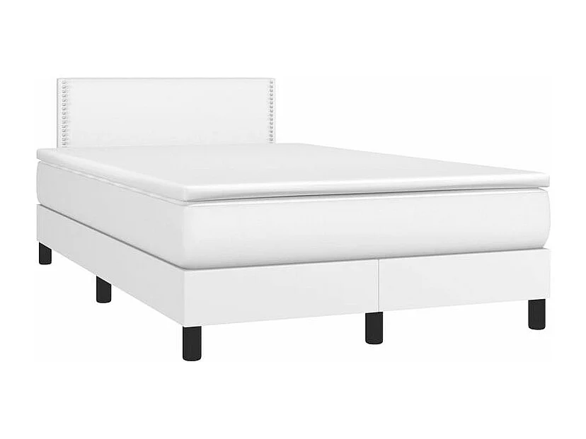 Sommier à lattes de lit avec matelas et LED Blanc 120x200
