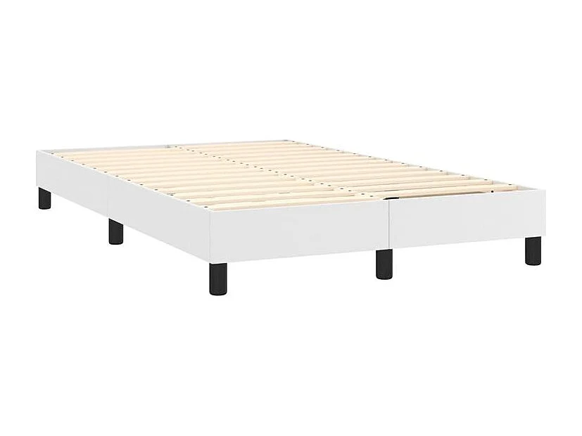 Sommier à lattes de lit avec matelas et LED Blanc 120x200