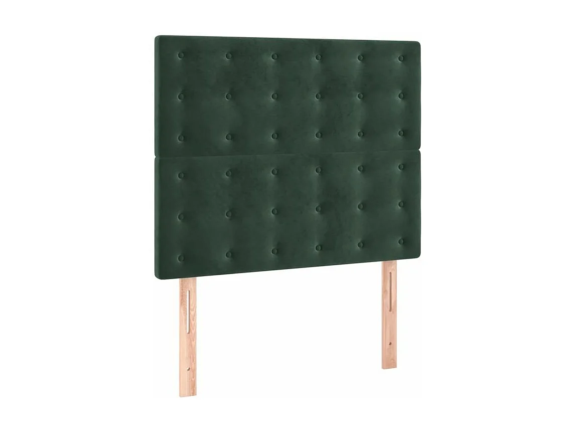 Sommier à lattes de lit avec matelas Vert foncé 90x190