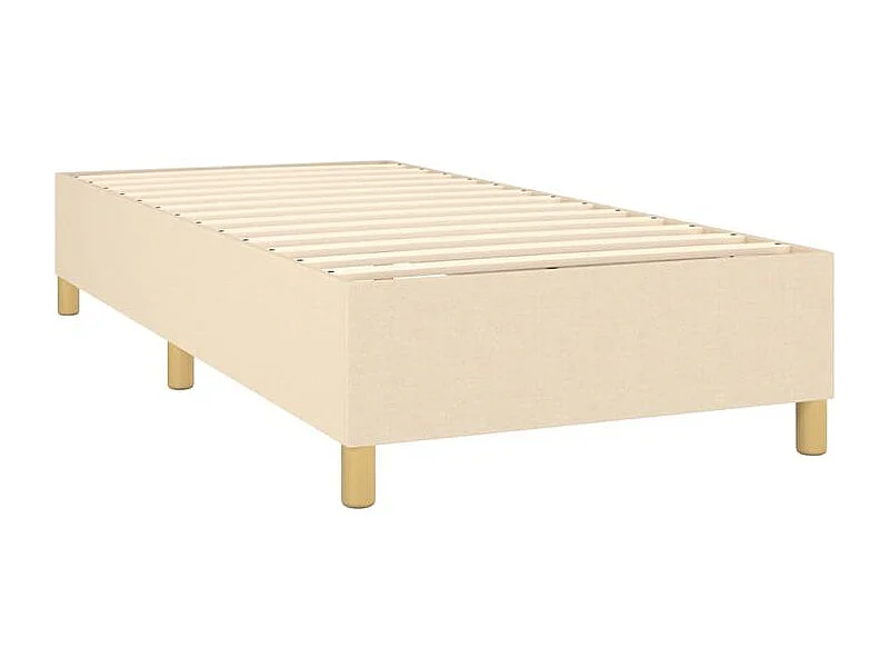 Sommier à lattes de lit avec matelas Crème 100x200 Tissu