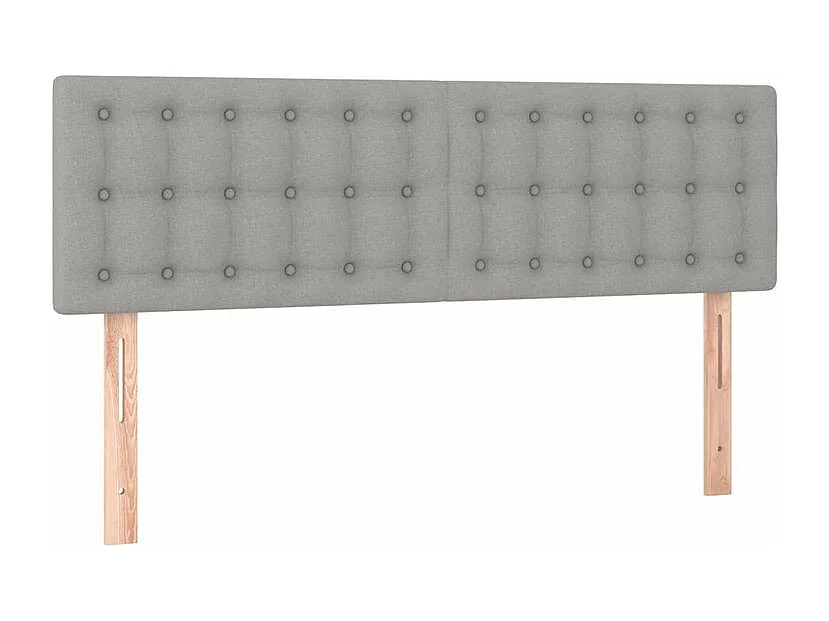 Sommier à lattes de lit avec matelas Gris clair 140x200 Tissu