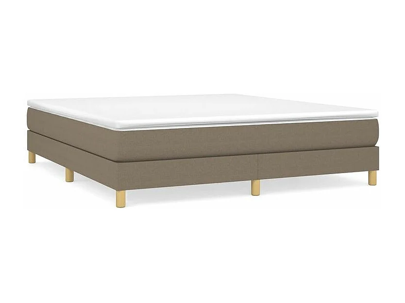 Sommier à lattes de lit avec matelas Taupe 160x200 Tissu