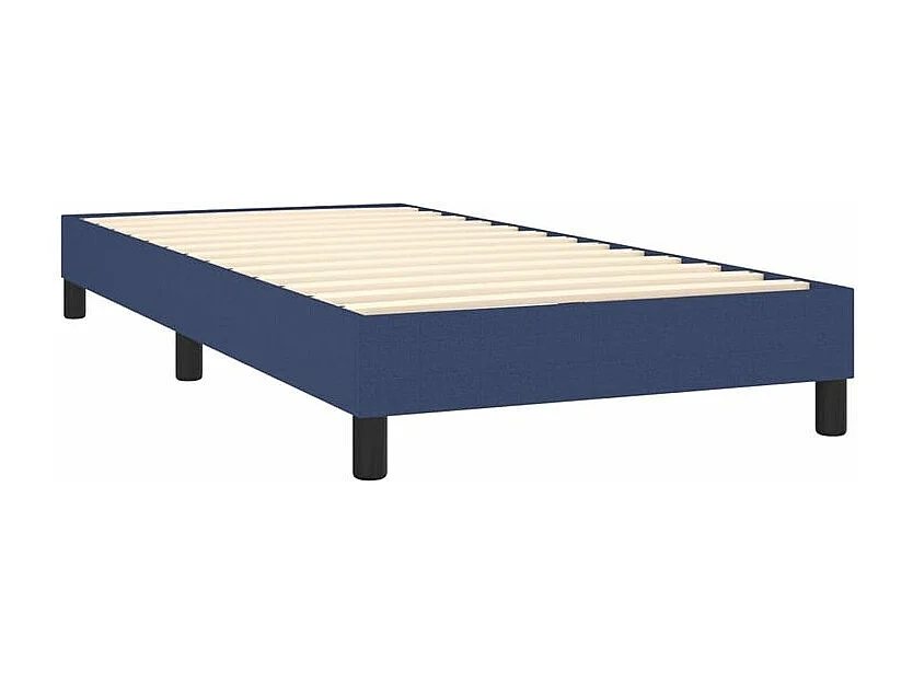 Sommier à lattes de lit avec matelas Bleu 100x200 Tissu