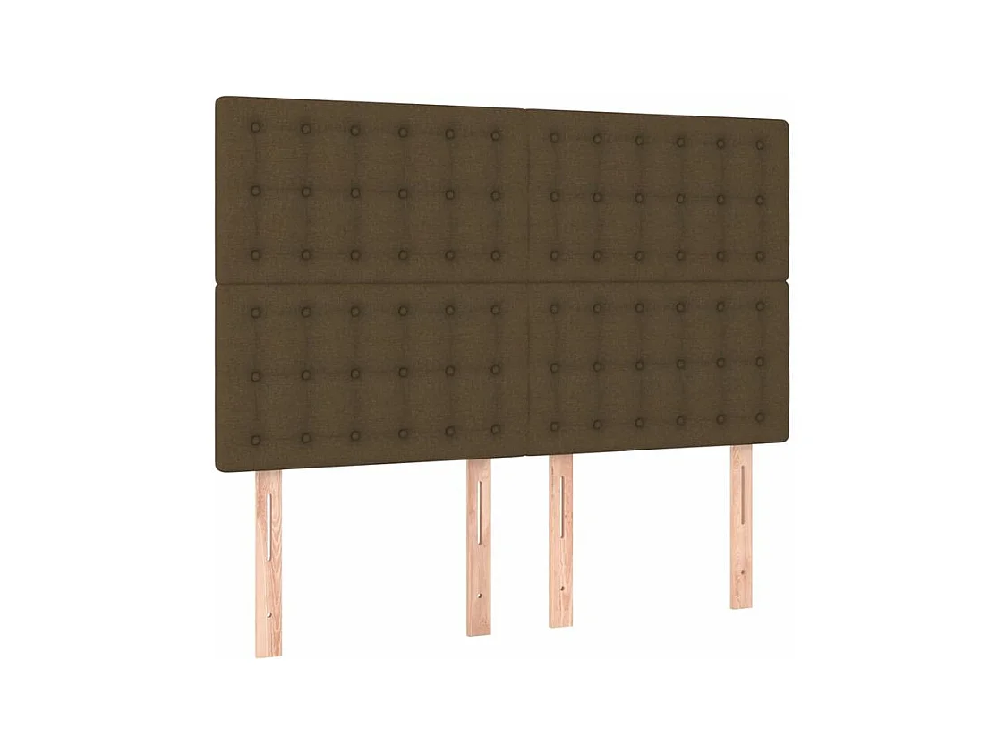 Sommier à lattes de lit avec matelas Marron foncé 140x200