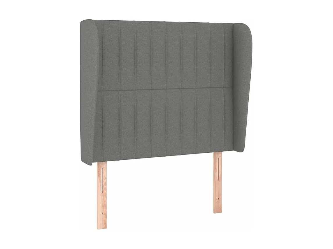 Sommier à lattes de lit avec matelas Gris foncé 80x200 Tissu