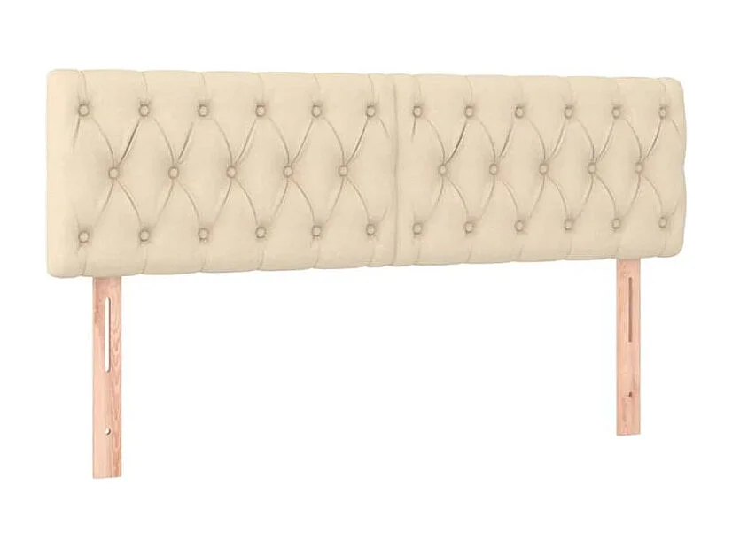 Sommier à lattes de lit avec matelas LED Crème 160x200 Tissu