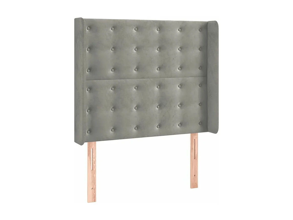 Sommier à lattes de lit matelas et LED Gris clair 100x200