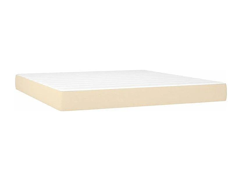 Sommier à lattes de lit avec matelas Crème 160x200 Tissu