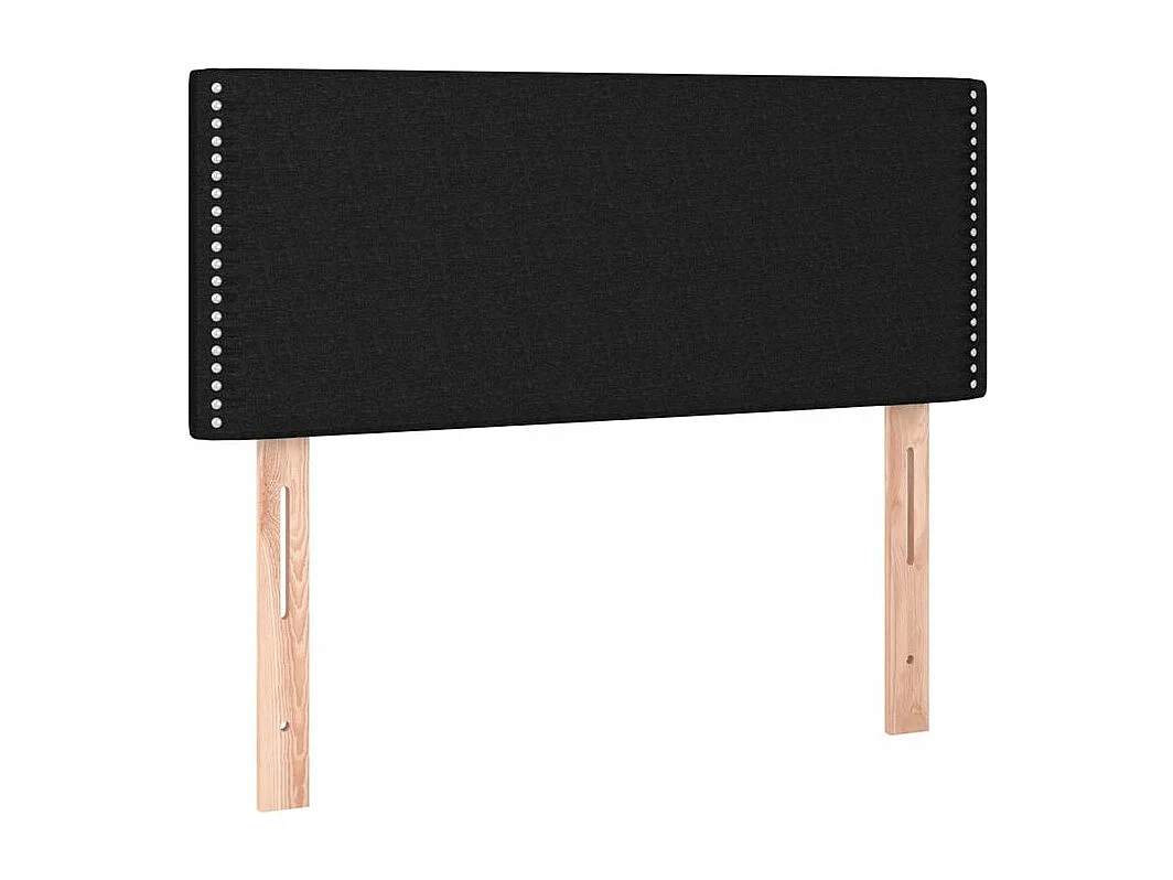 Sommier à lattes de lit avec matelas et LED Noir 90x200 Tissu