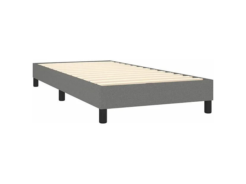 Sommier à lattes de lit avec matelas et LED Gris foncé 80x200