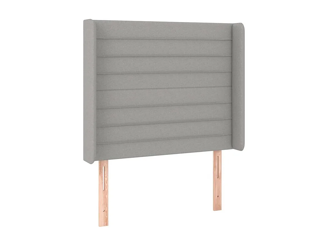 Sommier à lattes de lit matelas LED Gris clair 80x200 Tissu