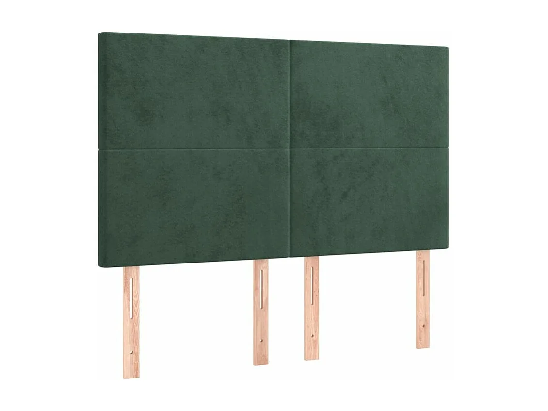 Sommier à lattes de lit et matelas Vert foncé 140x190 Velours