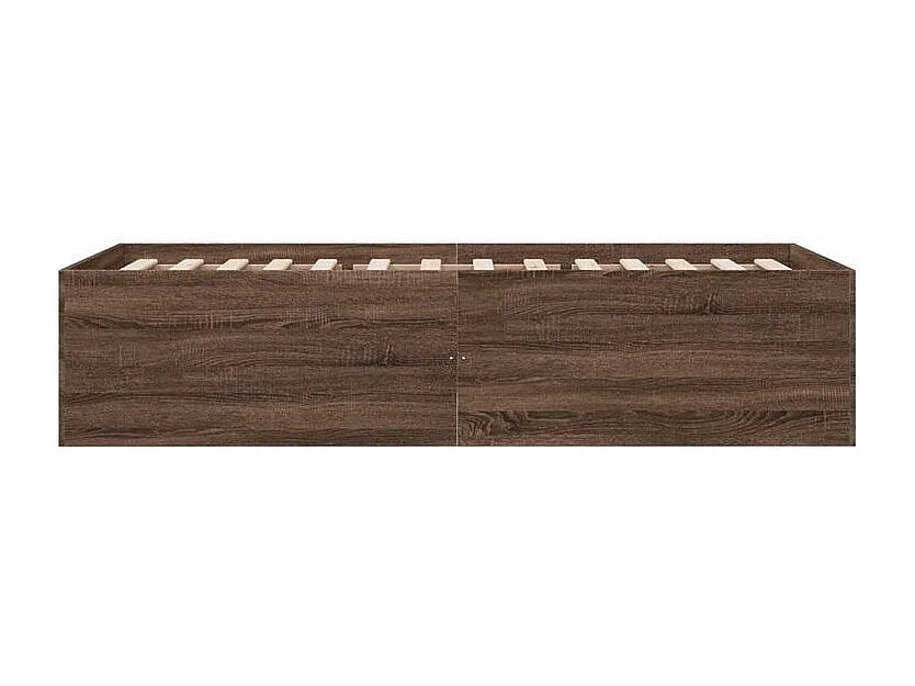 Cadre de lit chêne marron 75x190 bois d'ingénierie