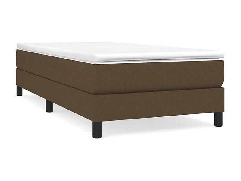 Sommier à lattes de lit avec matelas Marron foncé 90x200