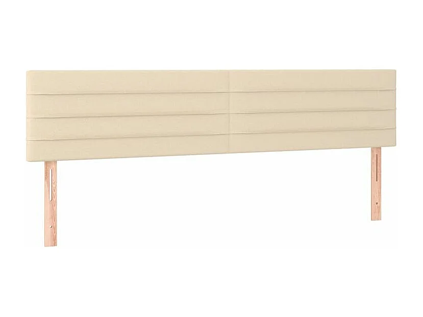 Sommier à lattes de lit avec matelas LED Crème 160x200 Tissu